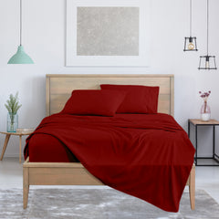 4-Piece: Bamboo Blend Bed Sheets – Soft Vibes, Color + Size Flexibility