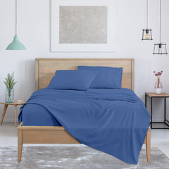 4-Piece: Bamboo Blend Bed Sheets – Soft Vibes, Color + Size Flexibility
