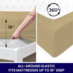 4-Piece: Full Bamboo Sheet Set – Ultra Soft, Breathable & Wrinkle Resistant