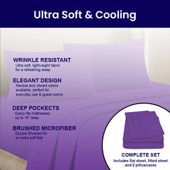 4-Piece: Premium Bamboo Sheets King/Cal King – Super Soft, Deep Pocket Fit