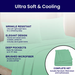 4-Piece: Premium Bamboo Sheets King/Cal King – Super Soft, Deep Pocket Fit