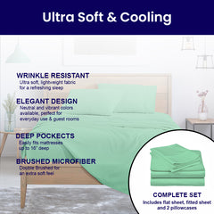 4-Piece: Bamboo Blend Bed Sheets – Soft Vibes, Color + Size Flexibility