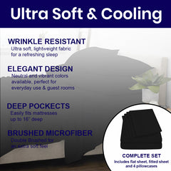 Ultra Soft Bamboo Blend Sheets 2200 TC – Deep Pocket Fit, Cool & Cozy All Year