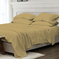 Super Soft Bamboo Blend Bed Sheets – 1800 TC, Cooling Vibe, Deep Pocket Queen Sheet Set for Chill Sleep