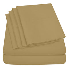 1800 TC Queen Bamboo Blend Sheets – Double Brushed, Light Colors, Cozy & Cool