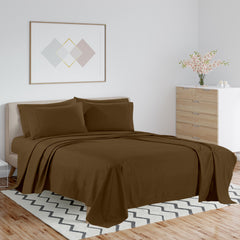 1800 TC Double Brushed Bamboo Blend Queen Bed Sheets – Dark Colors, Soft & Durable, Luxury Eco-Friendly Bedding Set
