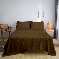 Full Size Bed Sheet Set – 1800 TC Bamboo Blend, Double Brushed, Super Soft & Cooling, Deep Pocket Bedding