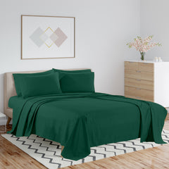 1800 TC Double Brushed Bamboo Blend Queen Bed Sheets – Dark Colors, Soft & Durable, Luxury Eco-Friendly Bedding Set