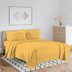 1800 TC Double Brushed Bamboo Blend Queen Bed Sheets – Dark Colors, Soft & Durable, Luxury Eco-Friendly Bedding Set