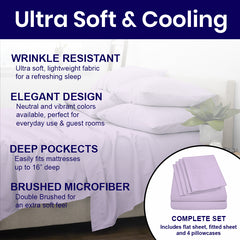Ultra Soft Bamboo Blend Sheets 2200 TC – Deep Pocket Fit, Cool & Cozy All Year