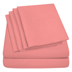 1800 TC Queen Bamboo Blend Sheets – Double Brushed, Light Colors, Cozy & Cool