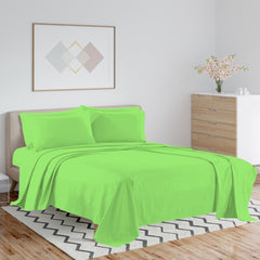 1800 TC Queen Bamboo Blend Sheets – Double Brushed, Light Colors, Cozy & Cool