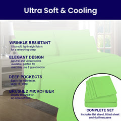 1800 TC King & California King Bamboo Sheets – Double Brushed, Soft, Breathable & Durable