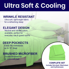 Ultra Soft Bamboo Blend Sheets 2200 TC – Deep Pocket Fit, Cool & Cozy All Year