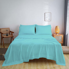 Full Size Bed Sheet Set – 1800 TC Bamboo Blend, Double Brushed, Super Soft & Cooling, Deep Pocket Bedding