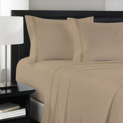 Deep Pocket Egyptian Softness 3-Line Embroidered Sheet Set (4-Piece)