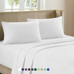 4-Piece: Full Bamboo Sheet Set – Ultra Soft, Breathable & Wrinkle Resistant