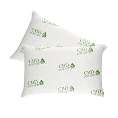 2-Pack: Ultimate Memory Foam Pillows in Bamboo, CBD, Copper, or Lavender – Cooling, Hypoallergenic, Neck Support – For Back, Side, and Stomach Sleepers – Queen & King