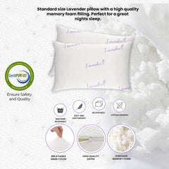 2-Pack: Ultimate Memory Foam Pillows in Bamboo, CBD, Copper, or Lavender – Cooling, Hypoallergenic, Neck Support – For Back, Side, and Stomach Sleepers – Queen & King