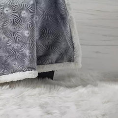 Louvre Vibes: Ultra Soft Embossed Sherpa Throw Blanket – Cozy 50" x 60" Plush for Couch, Bed & Travel – Lightweight, Warm, Machine Washable