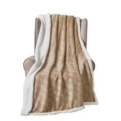 Louvre Vibes: Ultra Soft Embossed Sherpa Throw Blanket – Cozy 50" x 60" Plush for Couch, Bed & Travel – Lightweight, Warm, Machine Washable