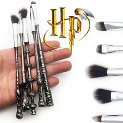 Wizard-Inspired Makeup Brush Set, Wand Style Cosmetic Brushes with Soft Bristles, Aesthetic Face & Eye Makeup Brushes, Fantasy-Inspired Gift Set for Makeup Lovers