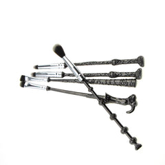 Wizard-Inspired Makeup Brush Set, Wand Style Cosmetic Brushes with Soft Bristles, Aesthetic Face & Eye Makeup Brushes, Fantasy-Inspired Gift Set for Makeup Lovers