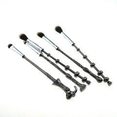 Wizard-Inspired Makeup Brush Set, Wand Style Cosmetic Brushes with Soft Bristles, Aesthetic Face & Eye Makeup Brushes, Fantasy-Inspired Gift Set for Makeup Lovers