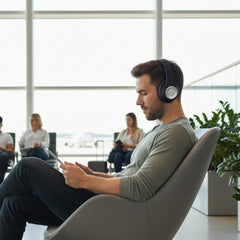Wireless Bluetooth Headphones with FM Radio – Foldable Over-Ear Headset with Mic, Micro SD Support & 3.5mm Jack – Rechargeable Stereo Headphones for iPhone, Android & Tablets
