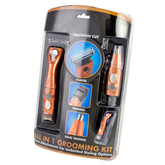 All-in-One Grooming Kit for Men – Water Resistant Precision Trimmer, Shower-Safe Beard, Mustache & Body Hair Groomer – Cordless Battery-Operated Personal Care Tool