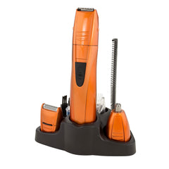 3-in-1 Shaver & Trimmer Set – Copper Finish – Cordless Micro Shaver, Beard, Mustache & Nose Hair Trimmer for Men – Precision Grooming Kit