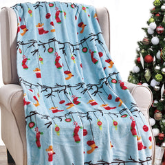 Holiday & Christmas Micro Plush Throw Blanket – Ultra Soft 50" x 60" Cozy Blanket for Couch, Bed & Movie Nights – Lightweight, Warm, Machine Washable Gift Essential