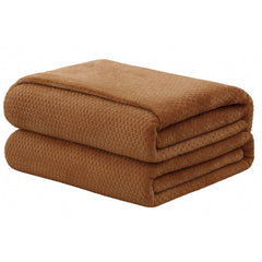 Micro Plush Popcorn Blanket Twin Size – Soft 100% Polyester Lightweight Bed Blanket with Textured Popcorn Design, Cozy All-Season Blanket for Bed, Couch & Guest Room, 66 x 86 Inches, Gray, Navy or Taupe