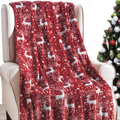 Holiday & Christmas Micro Plush Throw Blanket – Ultra Soft 50" x 60" Cozy Blanket for Couch, Bed & Movie Nights – Lightweight, Warm, Machine Washable Gift Essential