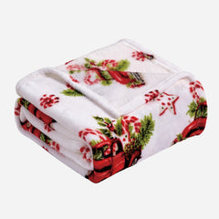 Holiday & Christmas Micro Plush Throw Blanket – Ultra Soft 50" x 60" Cozy Blanket for Couch, Bed & Movie Nights – Lightweight, Warm, Machine Washable Gift Essential