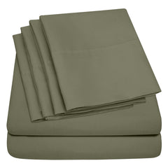 Lightweight Microfiber Bed Sheet Set – 6-Piece Ultra-Soft Wrinkle-Free Sheets with Deep Pockets & Pillowcases – Full, Queen, King & California King