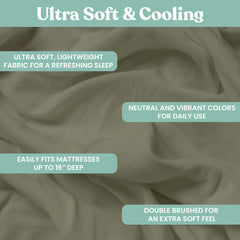 Lightweight Microfiber Bed Sheet Set – 6-Piece Ultra-Soft Wrinkle-Free Sheets with Deep Pockets & Pillowcases – Full, Queen, King & California King