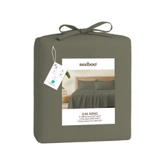 Lightweight Microfiber Bed Sheet Set – 6-Piece Ultra-Soft Wrinkle-Free Sheets with Deep Pockets & Pillowcases – Full, Queen, King & California King
