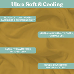 Lightweight Microfiber Bed Sheet Set – 6-Piece Ultra-Soft Wrinkle-Free Sheets with Deep Pockets & Pillowcases – Full, Queen, King & California King