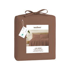 Lightweight Microfiber Bed Sheet Set – 6-Piece Ultra-Soft Wrinkle-Free Sheets with Deep Pockets & Pillowcases – Full, Queen, King & California King