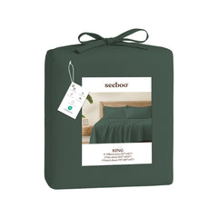 Lightweight Microfiber Bed Sheet Set – 6-Piece Ultra-Soft Wrinkle-Free Sheets with Deep Pockets & Pillowcases – Full, Queen, King & California King