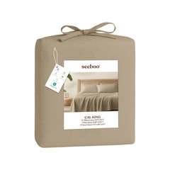 Lightweight Microfiber Bed Sheet Set – 6-Piece Ultra-Soft Wrinkle-Free Sheets with Deep Pockets & Pillowcases – Full, Queen, King & California King
