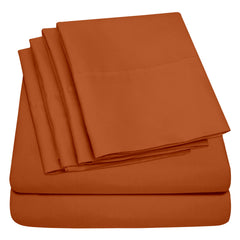 Lightweight Microfiber Bed Sheet Set – 6-Piece Ultra-Soft Wrinkle-Free Sheets with Deep Pockets & Pillowcases – Full, Queen, King & California King