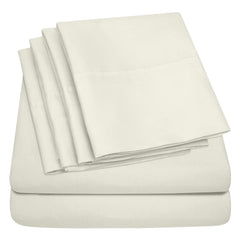 Lightweight Microfiber Bed Sheet Set – 6-Piece Ultra-Soft Wrinkle-Free Sheets with Deep Pockets & Pillowcases – Full, Queen, King & California King