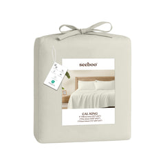 Lightweight Microfiber Bed Sheet Set – 6-Piece Ultra-Soft Wrinkle-Free Sheets with Deep Pockets & Pillowcases – Full, Queen, King & California King