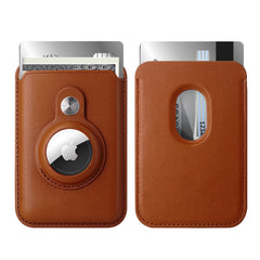 RFID Blocking Snap-on MagSafe Magnetic Card Wallet Holder with Built-in AirTag Pocket