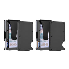 1 or 2-Pack: RFID Blocking Slim Credit Card Holder Wallet for Men – Minimalist, Scratch-Resistant, with Removable Money Clip | Modern, Durable, Everyday Carry