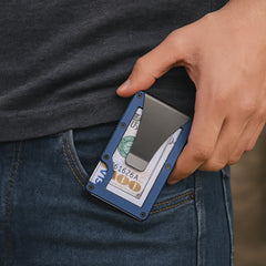 1 or 2-Pack: RFID Blocking Slim Credit Card Holder Wallet for Men – Minimalist, Scratch-Resistant, with Removable Money Clip | Modern, Durable, Everyday Carry