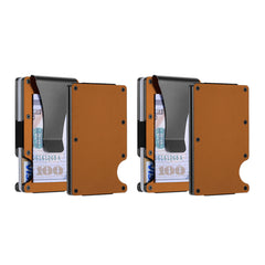 1 or 2-Pack: RFID Blocking Slim Credit Card Holder Wallet for Men – Minimalist, Scratch-Resistant, with Removable Money Clip | Modern, Durable, Everyday Carry