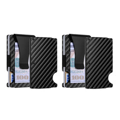 1 or 2-Pack: RFID Blocking Slim Credit Card Holder Wallet for Men – Minimalist, Scratch-Resistant, with Removable Money Clip | Modern, Durable, Everyday Carry